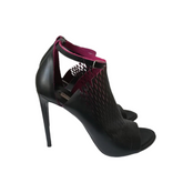 Balenciaga Black/Pink Lasercuts Leather Glove Sandals